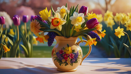 Spring blossom in a Vintage Pitcher