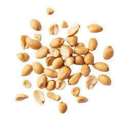 peanuts on white background