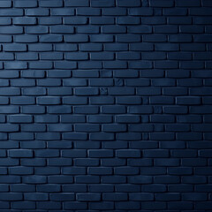 Sleek wide-angle view of dark navy brick wall pattern, enriched by subtle white nuances
