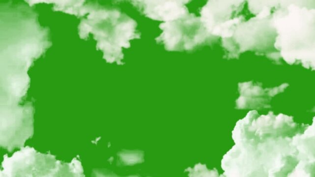 white clouds zoom shoot video, cloud moving on green screen, clouds flying green screen video, cloud zoom shoot green screen.