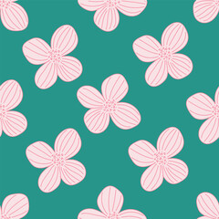 Fototapeta premium Exotic hand drawn flowers, seamless patterns with floral for fabric, textiles, clothing, wrapping paper, cover, banner, home decor, abstract backgrounds. Vector illustration.