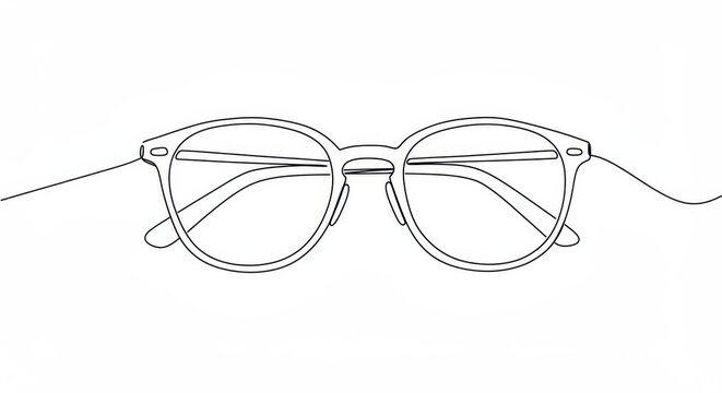 Minimalist Eyeglasses Illustration