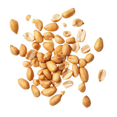 close up of a pile of peanuts