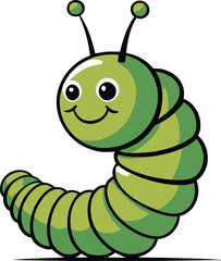 A cartoon cute caterpillar illustration, caterpillar character design