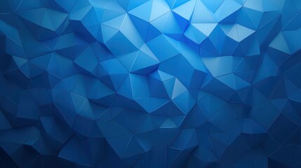 Obraz premium Dynamic triangular shapes on abstract blue background, modern design for visual appeal