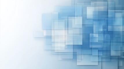 Fototapeta premium Abstract blue background with square patterns, versatile design for tech, business, and creative projects