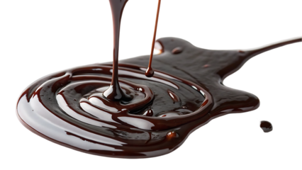 Chocolate Syrup Pouring and Spreading in Circular Motion