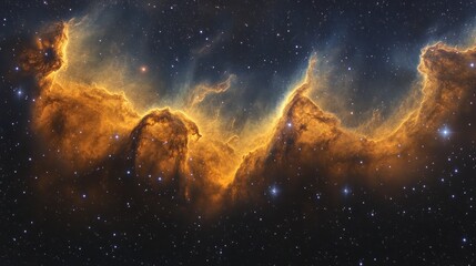 Fototapeta premium Cosmic Nebulae, vibrant colors, swirling gas clouds