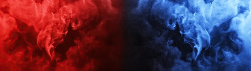 Obraz premium Red and blue smoke swirls, abstract background (8)