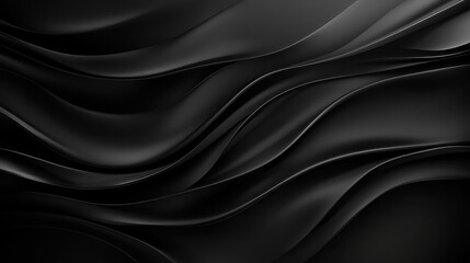 Obraz premium Black wavy background, versatile backdrop for modern design and creative projects