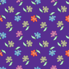 Elegance pink floral stems seamless pattern on a grey background. Vector hand drawn. Artistic, abstract flowers and tiny leaves, buds bells printing. Template for designs, fabric, fashion, textile