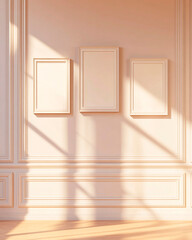 Minimalist framed wall art mockup. Perfect for showcasing artwork, photography, or design presentations.