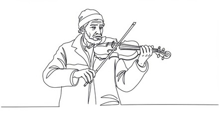 Street Musician Playing Violin