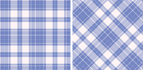 Pastel Seamless Tartan in Muted Perrywinkle tones Fabric Design