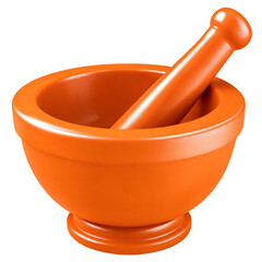 Vibrant Orange Mortar and Pestle Set
