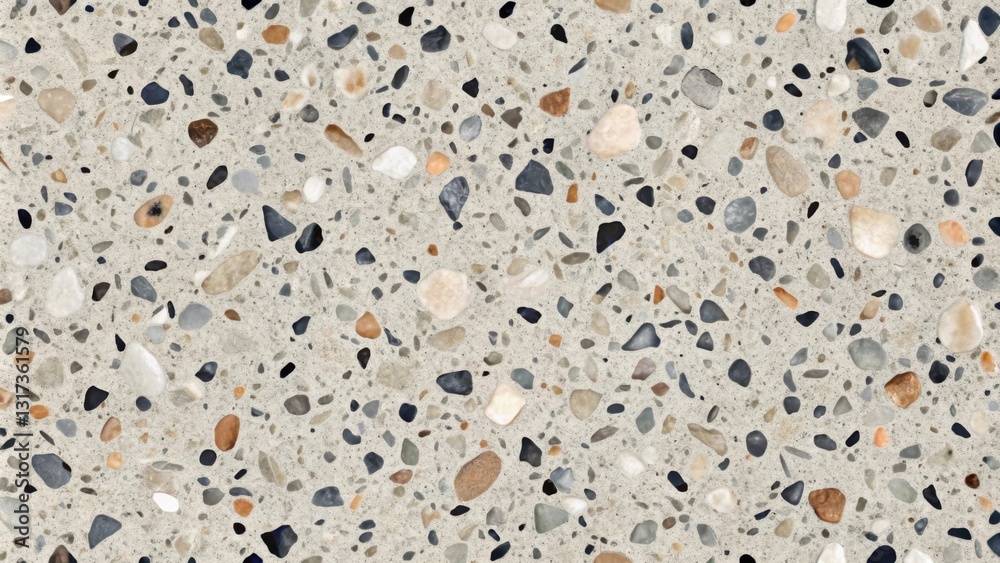 Leinwandbilder Abstract Textured Surface with a Random Dispersion of Small Pebbles in a Neutral Color Palette