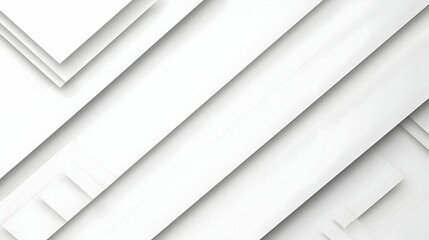 Fototapeta premium Abstract White 3D Geometric Background with Minimalist Design and Subtle Shadows for Modern Architecture