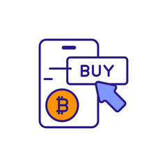 Buy Order Icon for Executing Purchase Transactions - Cryptocurrency Trading Interface.
