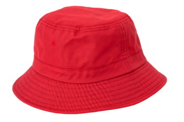 red bucket hat