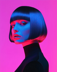 Colorful portait of a woman