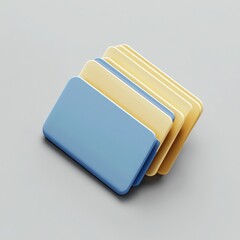 Stacked, colorful, geometric, abstract, file folders