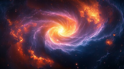 Cosmic vortex of swirling nebulae