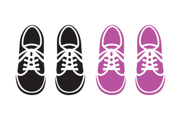 Baby shoes  silhouettes vector with white background