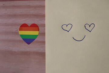 corazones ojjos carita sonriente lgtbi gay orgullo