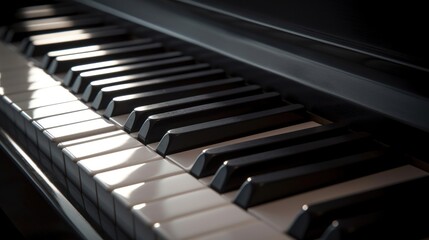 Naklejka premium Illuminated Piano Keys: A Musical Masterpiece