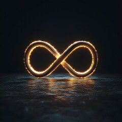 Glowing Infinity Icon Symbolizing Education s Endless Potential for Leadership and Growth