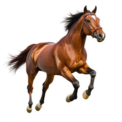 Obraz premium Stunning Brown Horse Image on white background