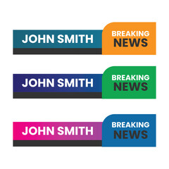 Lower third TV news bar breaking news