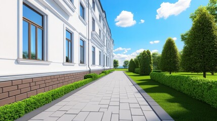 Naklejka premium path in the park