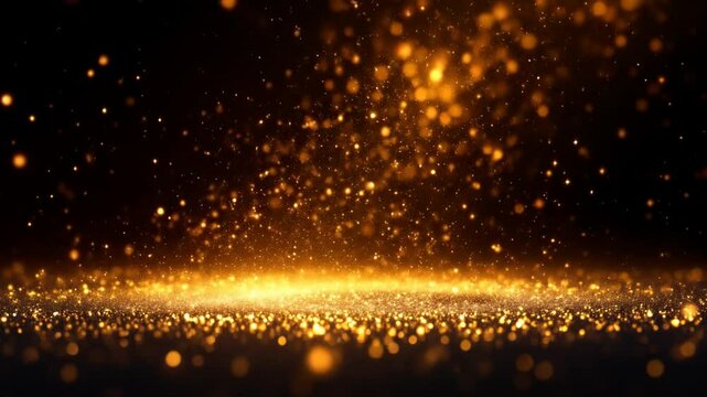 Glowing fireworks reflecting on water in a starry winter night