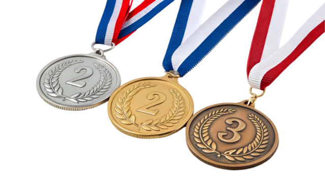 gold silver bronze medals