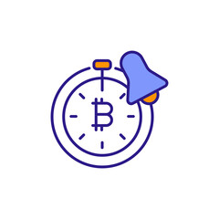 Price Alert Alarm Icon for Market Price Monitoring - Notification System Trading Automation.