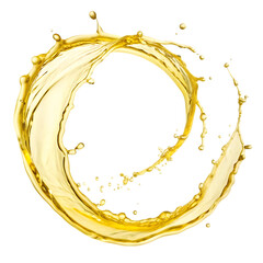 Circular Oil Splash Isolated