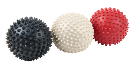 Three Spiky Massage Balls Row