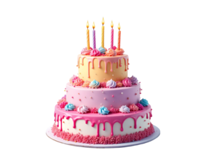 birthday cake with candles