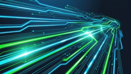 Glowing circuit pathways symbolizing the process of information access in a digital world.