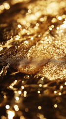 Shimmering Gold Texture with Metallic Reflections
