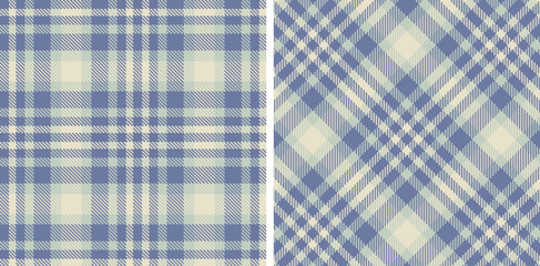Bright Slate Blue and Iridescent Silver Seamless Tartan Fabric Design