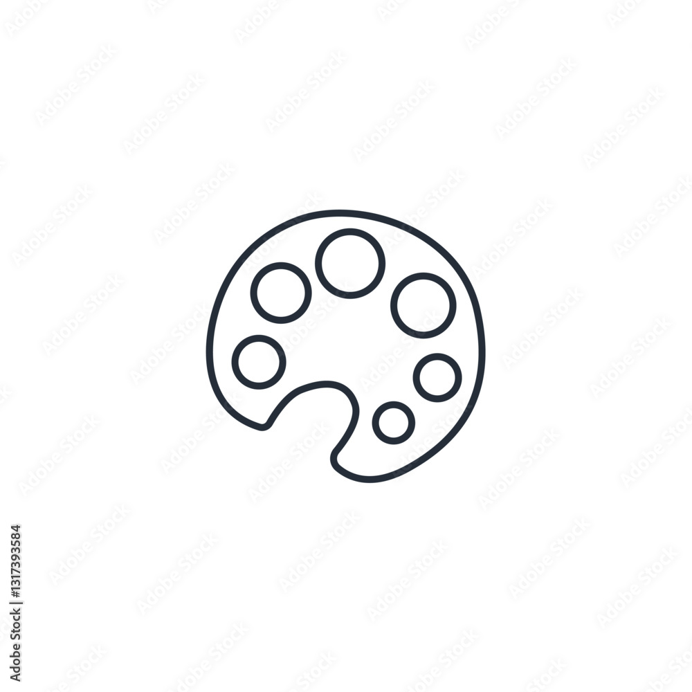 Aufkleber color palette icon symbol vector sign isolated on white background illustration for graphic and web 