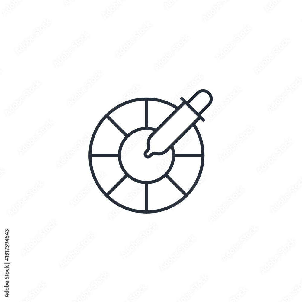 Poster color palette icon symbol vector sign isolated on white background illustration for graphic and web 