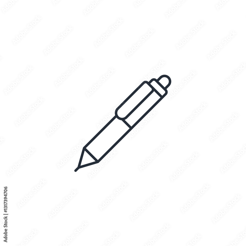 Poster pen icon symbol vector sign isolated on white background illustration for graphic and web design