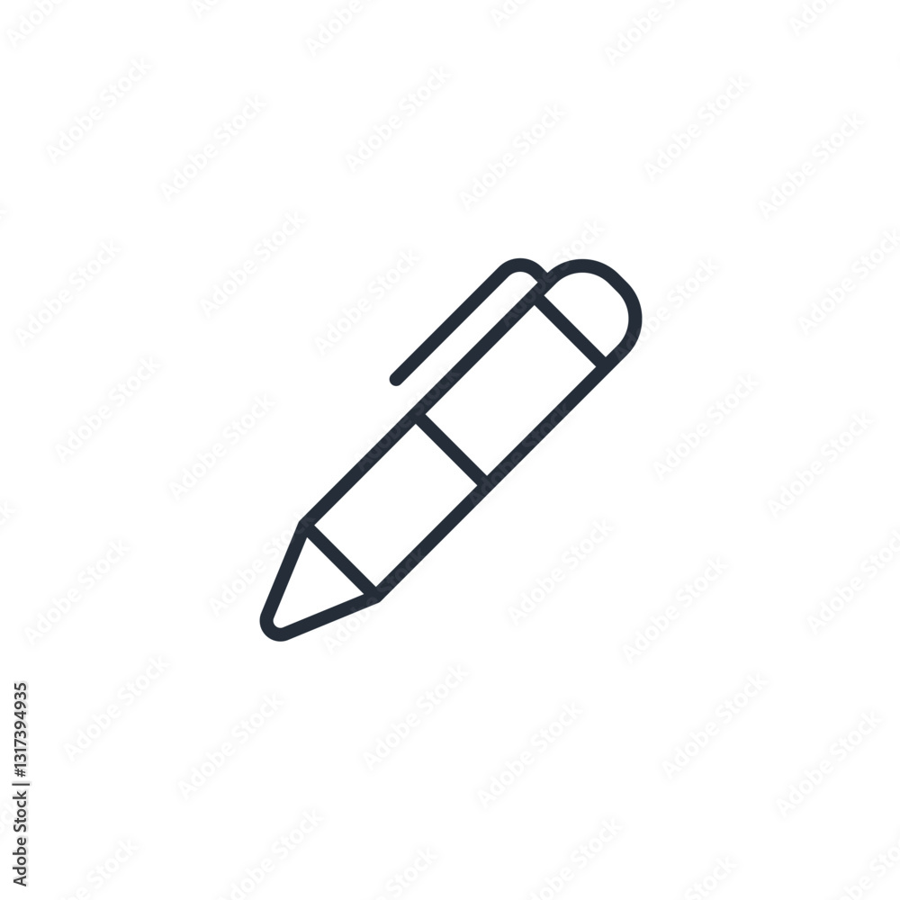 Poster pen icon symbol vector sign isolated on white background illustration for graphic and web design