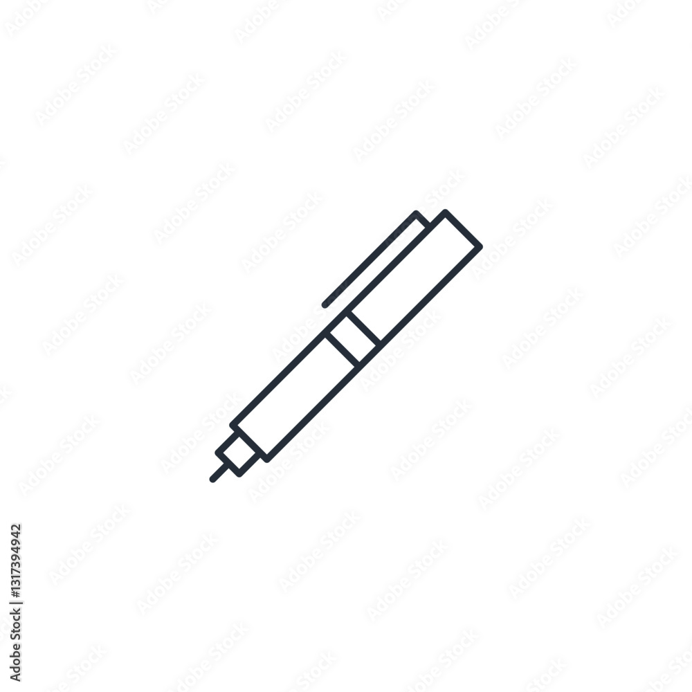 Poster pen icon symbol vector sign isolated on white background illustration for graphic and web design