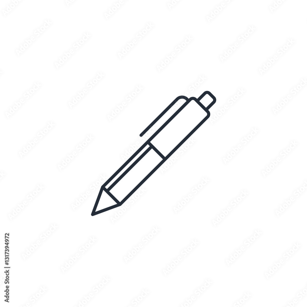 Poster pen icon symbol vector sign isolated on white background illustration for graphic and web design
