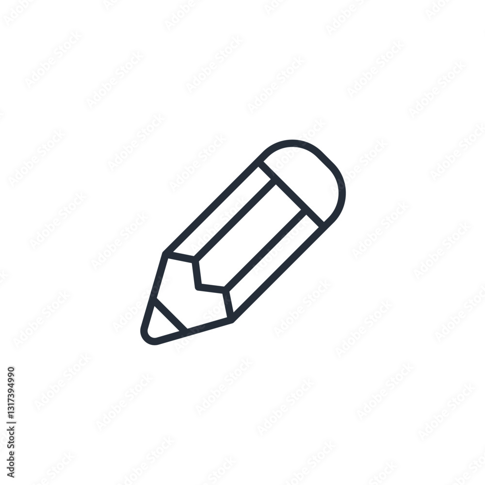 Poster pencil icon symbol vector sign isolated on white background illustration for graphic and web design