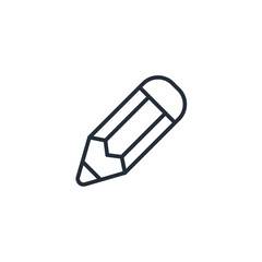 Pencil icon symbol vector sign isolated on white background illustration for graphic and web design